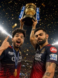 Rcb Win Trophy Ai photo Prompt